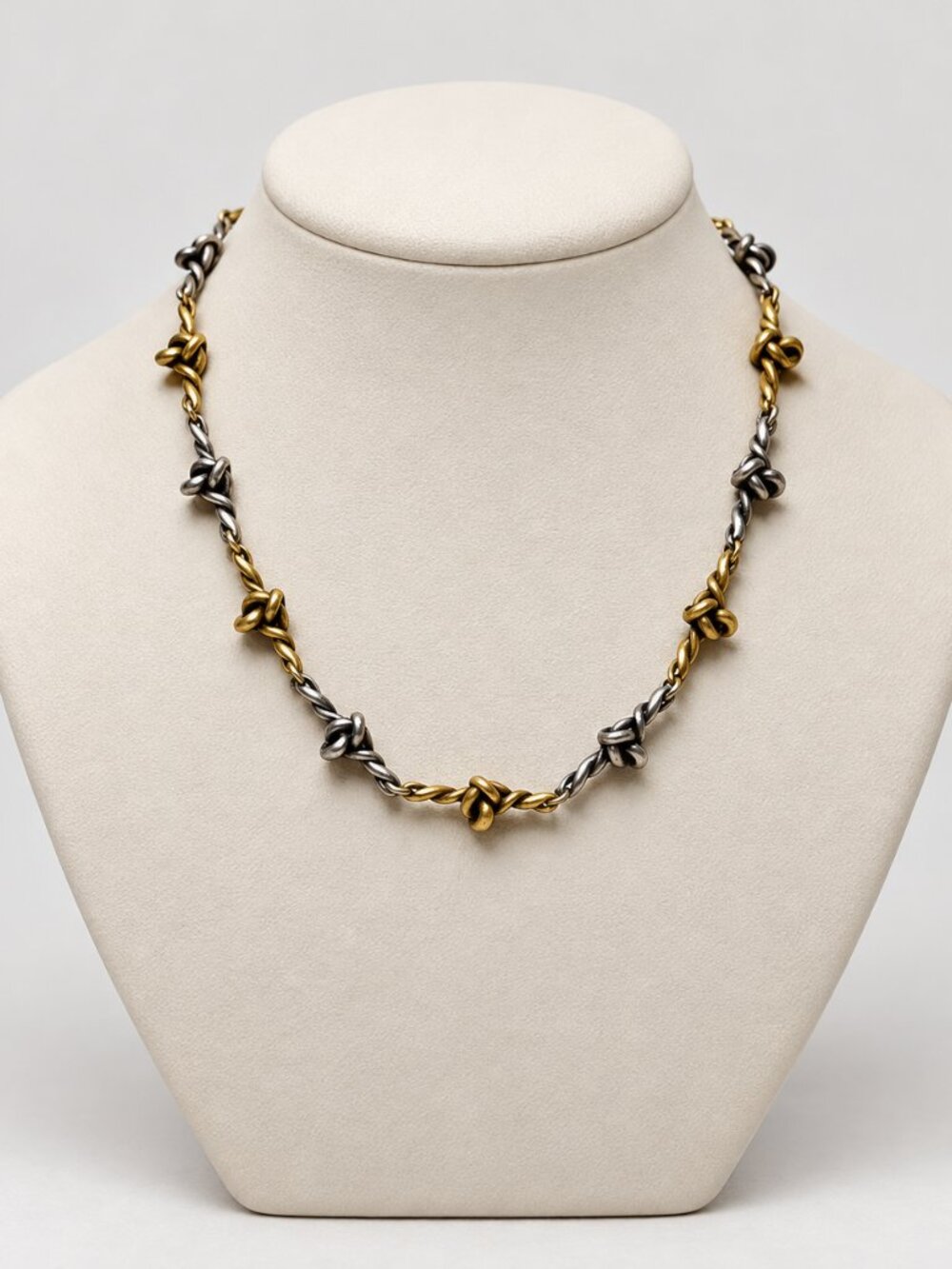 Tat2 Designs Mixed Metal Knot Necklace